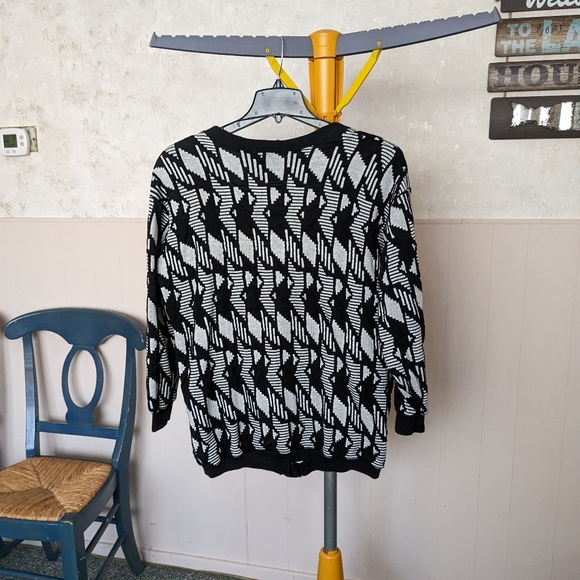 LADY RONTE Vintage Granny Abstract Cardigan, Sz L, EUC! - Picture 4 of 8